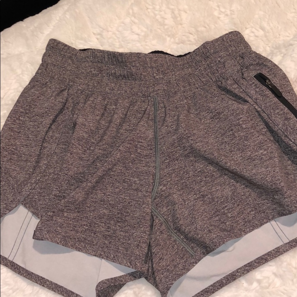 Size 6 Lululemon shorts, grey